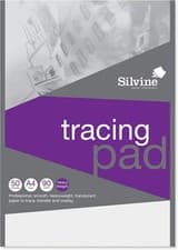 Image of Silvine A4 Professional Tracing Pad. 50 Sheets of Quality Heavyweight Tracing P