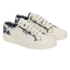 Image of Superga Womens/Ladies 2630 Stripe Sketched Flowers Trainers SP349