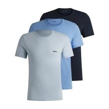 Image of Hugo Boss 3 Pack T Shirts Mens Blue Baby Blue Classic Size M L XL XXL