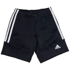 Image of Adidas Kids Fleece Shorts Sweat Bottoms Age 5-6 Years New Black White Logo