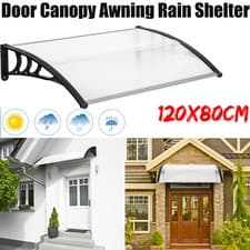 Image of Door Canopy Awning Shelter Front Back Porch Outdoor Shade Patio Roof Rain Cover