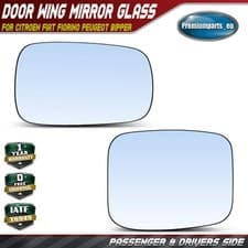 Image of Pair Manual Door Wing Mirror Glass for Citroen Nemo Fiat Fiorino Peugeot Bipper