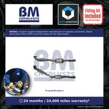 Image of Catalytic Converter Type Approved + Fitting Kit fits SKODA FABIA 6Y 1.9D BM New