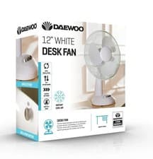 Image of Daewoo 16 inch Pedestal Fan & 12 inch Desk Fan 3 Speed Oscillating Cooling Fan