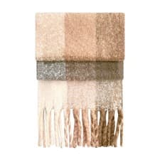 Image of Beechfield Unisex Adult Checked Fluffy Winter Scarf  BC6870