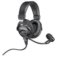 Image of Audio Technica BPHS1 Over-Ear Broadcast Stereo Headphones Headset w/boom Mic