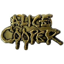 Image of Alice Cooper Dripping Logo Pin Badge One Size