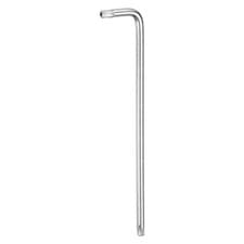 Image of T20 Long Arm Tamper Proof Torx Wrench Star Keys S2 Steel Chrome Coated Surface