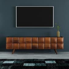 Image of AVF Delano TV Stand Unit For TVs Up To 85 Inch Adjustable Shelves Walnut Brown