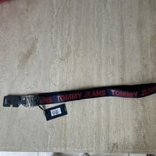 Image of Tommy Hilfiger Logo Belt Size 90cm navy red BNWT