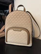 Image of Michael Kors Abbey Jaycee Women's Backpack Medium - Vanilla