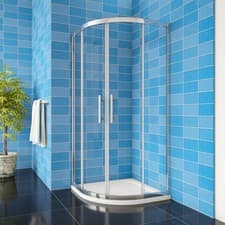 Image of 1900mm Offset Quadrant Shower Enclosure Cubicle & Tray 8mm EasyClean Glass Door