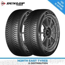 Image of 2X 195 65 15 DUNLOP ALL SEASON 2 | B/C RATINGS | PREMIUM A/S TYRES | XL M+S 95V