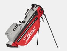 Image of New Golf Titleist Players 4 StaDry Stand Bag Red/Grey/Black