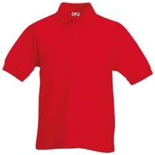 Image of 3 PACK CHILDS KIDS FRUIT OF THE LOOM POLYCOTTON PIQUE POLO SHIRTS SCHOOL UNIFORM