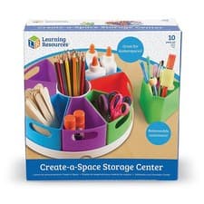 Image of Learning Resources Create-a-Space Storage Center - Classroom Craft Desk Tidy 