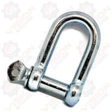 Image of Dee Shackles 5mm 6mm 8mm 10mm 12mm - 28mm D Shackle Galvanised Steel Zinc Plated