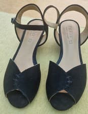 Image of Hotter Sol Black Strappy Sandals, Size UK 4.5, Standard Fit New Without Tags