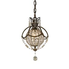 Image of 1 Bulb Ceiling Pendant Light Fitting Oxidized Bronze British Bronze LED E14 60W