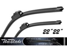 Image of Front Flat Windscreen Wiper Blades UniBlade 22"/22" - 550mm 550mm