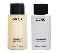 Image of OVAU Medium Hair Shampoo & Conditioner Set 2x300ml • Coconut Oil • Keratin • UK