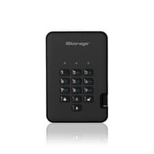 Image of iStorage diskAshur2 256-bit 1TB USB 3.1 secure encrypted hard drive - Black IS-D