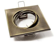 Image of SATI White Recessed Ceiling Spot Light Tilt Square Downlight Fitting GU10 LED