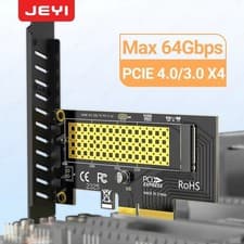 Image of JEYI M.2 NVME SSD to PCIE X1 Adapter Card, 2280 SSD PCIe 3.0 4.0 Expansion Card