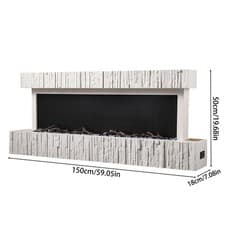 Image of Fireplace Suite Electric Fire Surrounds Media Flame 12 Colors Living Room Heater