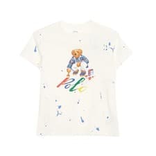 Image of Polo Ralph Lauren Kids Bear Short Sleeve T-Shirt White 322925604001 75147227