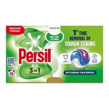 Image of Persil 3in1 Bio Laundry Washing Capsules, 26 Washes Powerful Stain Removal