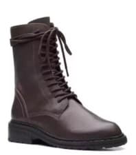 Image of Clarks Tilham Lace Ladies Dark Brown Leather Ankle Boots UK 6 D EUR 39.5