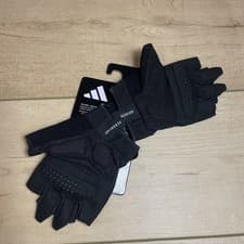 Image of 5X Lot Adidas Aeroready Essential Training Workout Gloves Sz MEDIUM Black White