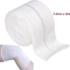 Image of Support Bandage Elastic Tubular Dressing Retention Bandage Blue Line 7.5CM X 5M