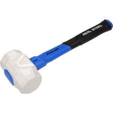 Image of 16oz Rubber Mallet with Fibreglass Shaft - Non-Marking Head - Textured Grip