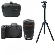 Image of Canon EOS R5 Mirrorless Camera + RF 24-70mm f/2.8L IS USM Lens + Bag + Tripod