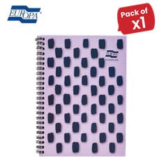 Image of Europa Notepad Wirebound 160pg 80gsm Ruled Margin 4H Purple 3pk 160 Pages