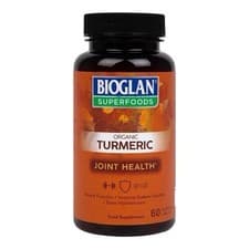 Image of Bioglan Organic Turmeric 60 Capsules Help Joint Health Muscle Function Immune