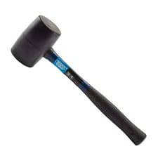 Image of Draper 08017 16oz Rubber Mallet Hammer Fibreglass Shaft Soft Rubber Grip Paving