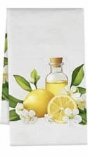 Image of LEMONS/FRUIT/FLORAL DESIGN-Kitchen Waffle Tea Towel, Decorative Absorbent NEW