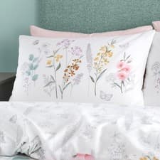 Image of Catherine Lansfield Emilia Floral Reversible Duvet Cover Set with Pillowcases