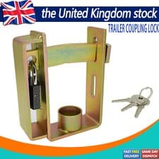 Image of Trailer Hitch Coupling Lock Universal Heavy Duty Security Padlock Anti Theft