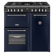 Image of Stoves Richmond DX 90cm Dual Fuel Range Cooker - Midnight Blue 444412006