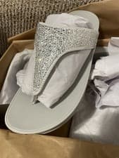 Image of BNIB Fitflop Lulu Glitter Silver Sz Uk 6.5