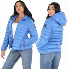 Image of NEW WOMENS LADIES QUILTED WINTER COAT PUFFER HOODED JACKET PARKA EVERLETT