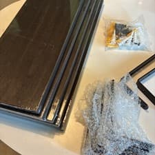 Image of Richer House Floating Wall Mounted Shelves Black set of 5