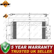 Image of NRF Air Conditioning Condenser Fits Audi A4 A6 A5 Q5 A7 Allroad Porsche Macan