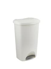 Image of Addis Plastic Family Kitchen Utility Pedal Bin, 50 Litre, Linen Cream 517264ebay