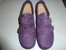 Image of HOTTER LEAP PURPLE NUBUCK TOUCH FASTEN SHOES SIZE 6.5 EEE