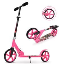 Image of Folding Kids Push Scooter Portable Adjustable Height Big Wheel Children Gifts